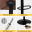 Upholstered Adjustable Height Counter Stool with Solid Wood Frame