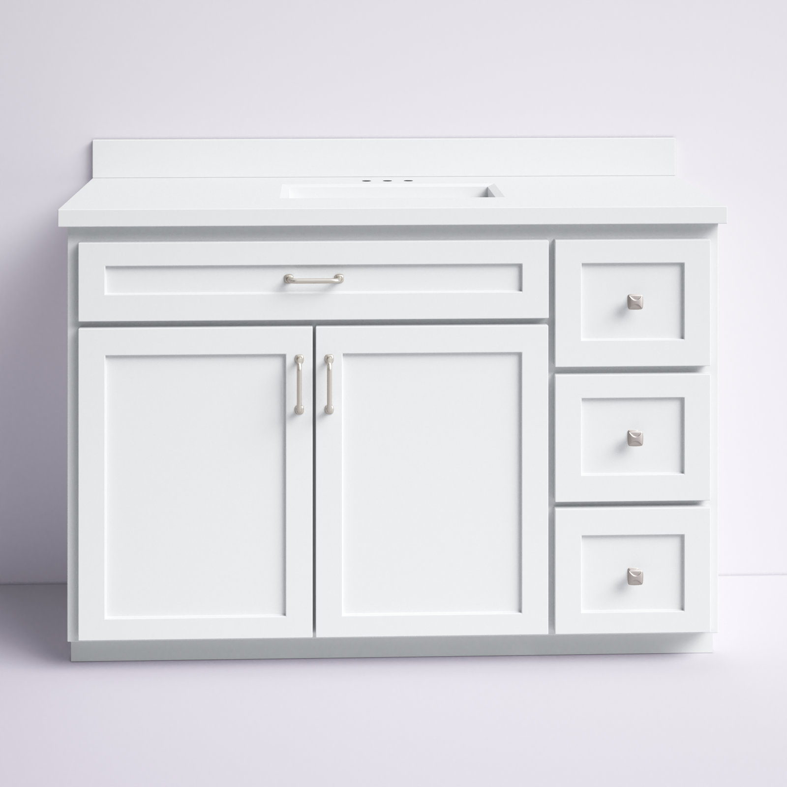 Lark Manor Alurta 49'' Single Bathroom Vanity with Engineered Stone Top