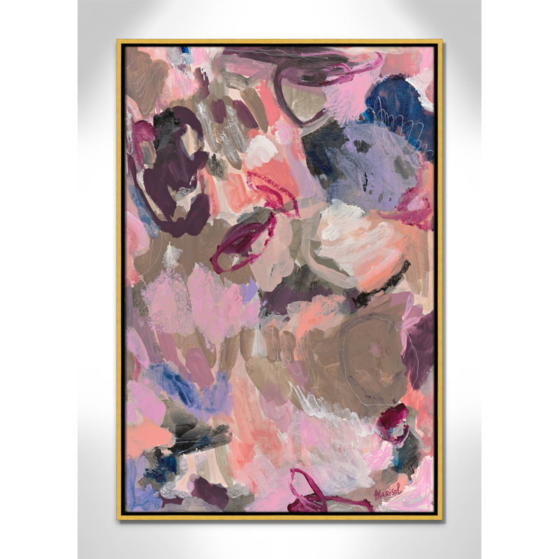 «Vineyard Evening Print» par Marisol Evora, L 25,5 po x H 37,5 po, Flotteur doré