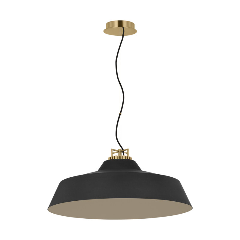 Forge 1 - Light LED Pendant, Nightshade Black, 12" H x 28" W x 28" D