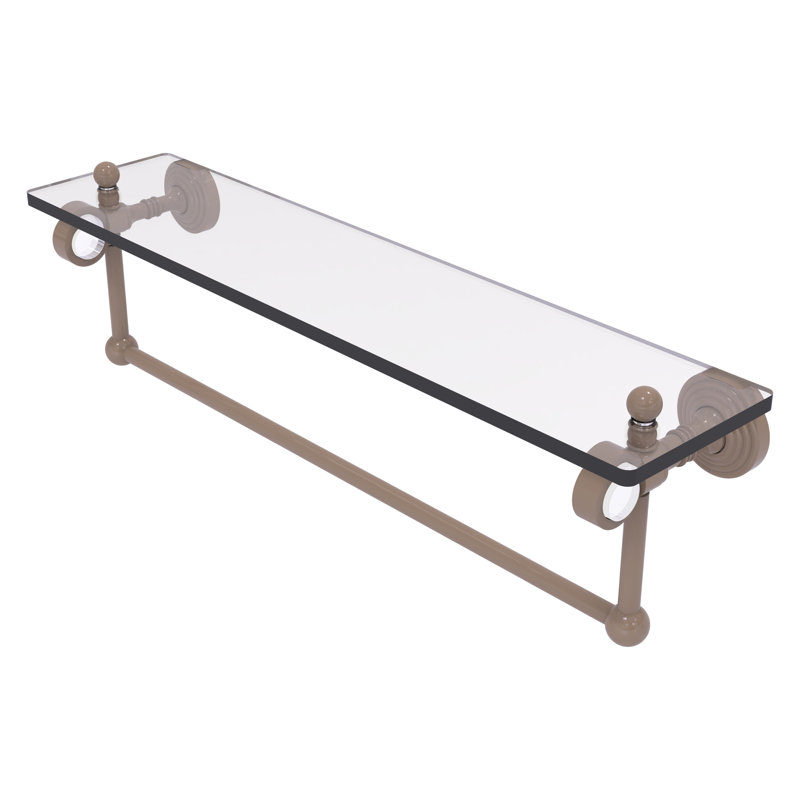 Tablette flottante avec porte-serviettes Pacific Grove, H 6,4 po x l 22 po x P 5,125 po, Jaune doré