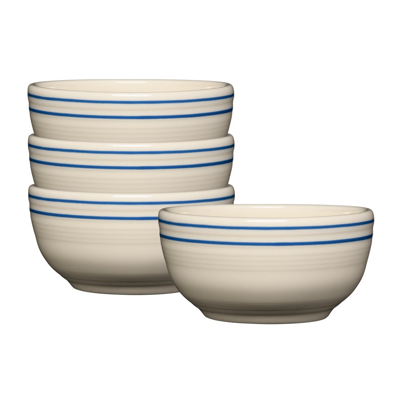  Ensemble de 4 bols à céréales 22 oz Americana Lapis Bands Bistro Coupe