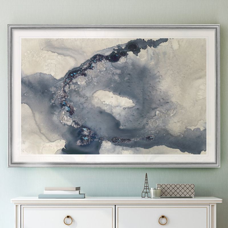 «Celestial Paynes II», reproduction sur toile, H 30,5 po x l 42,5 po x P 1,5 po, Cadre argenté