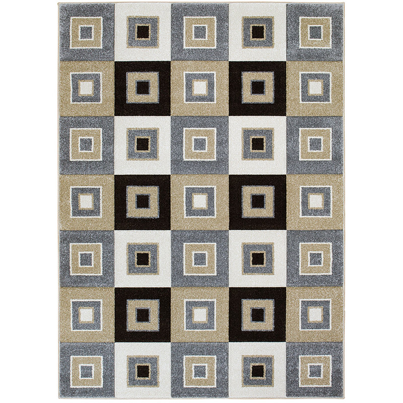 Geometric Indoor Rug, Rectangle 5'2" x 7'2"