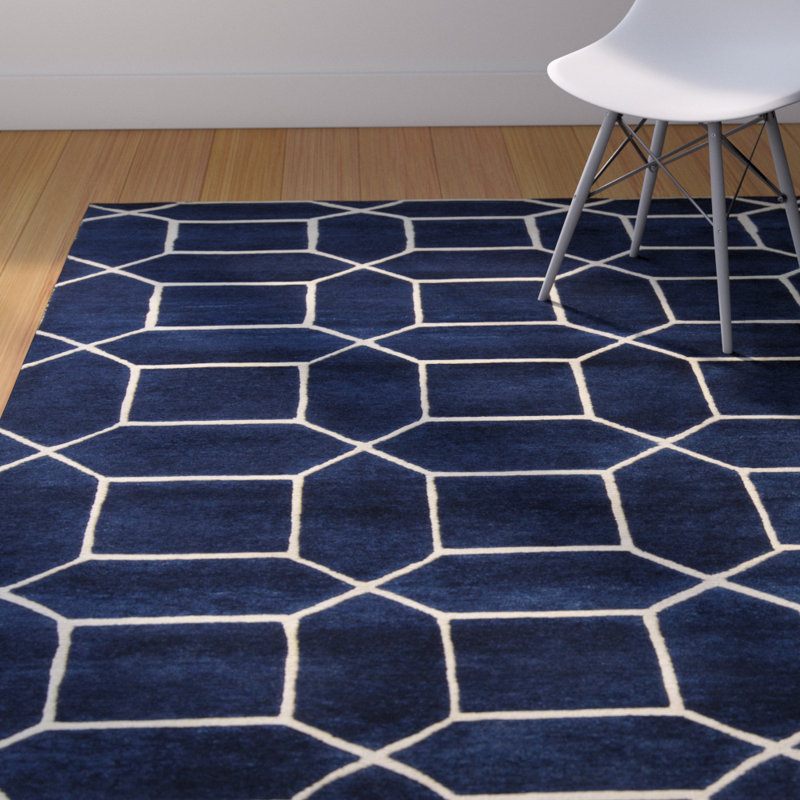 Winans Wool Geometric Indoor Rug, Rectangle 4' x 6'