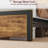 Queen Bed Frame, Platform Queen Size Bed Frame With Wood Headboard, Metal Queen Bed Frame With Under Bed Storage And Support Legs, Noise Free, No Box Spring Needed, Easy Assembly-Rustic Brown