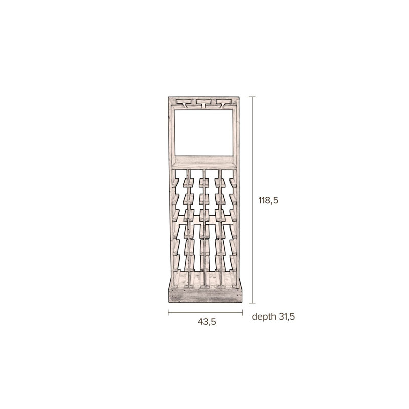 Claude Solid Wood Bar Cabinet