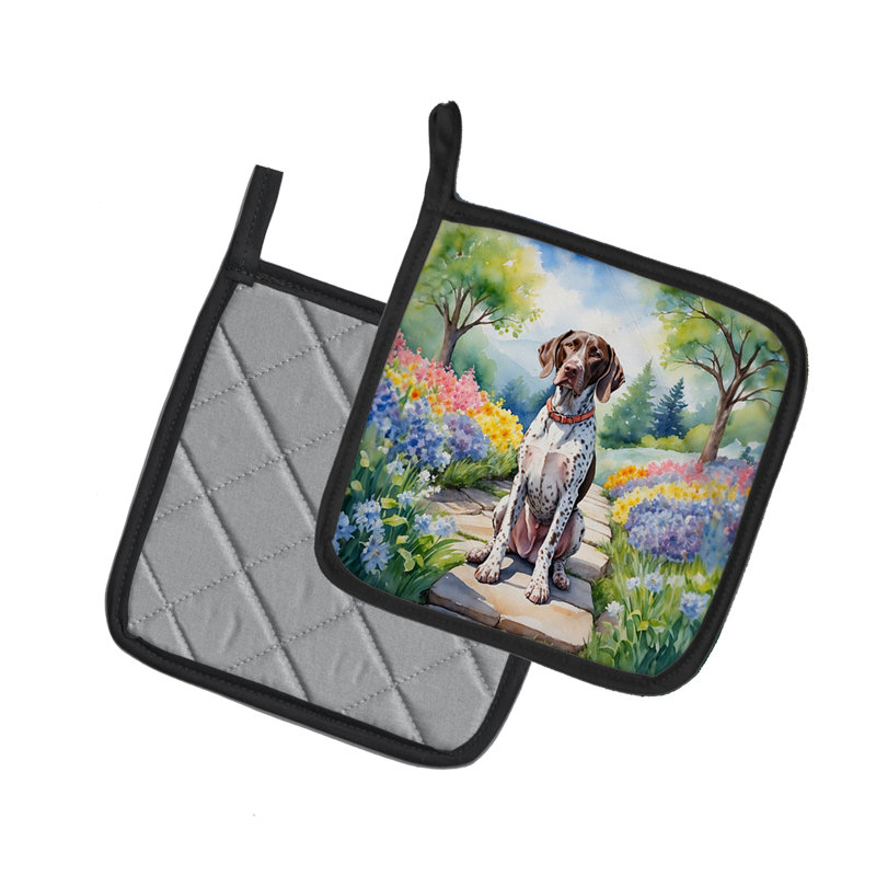 Caroline's Treasures Floral Polyester Potholder Set