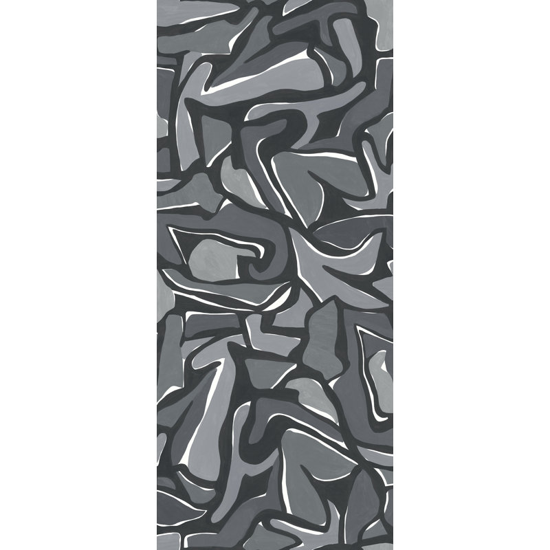 10m x 60cm Puzzle Wallpaper Roll, Black/Grey