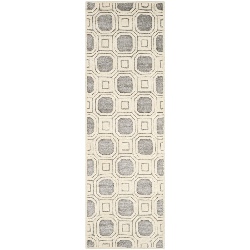 Trakia Hand Tufted Performance Geometric Rug, Runner 2'6" x 10'