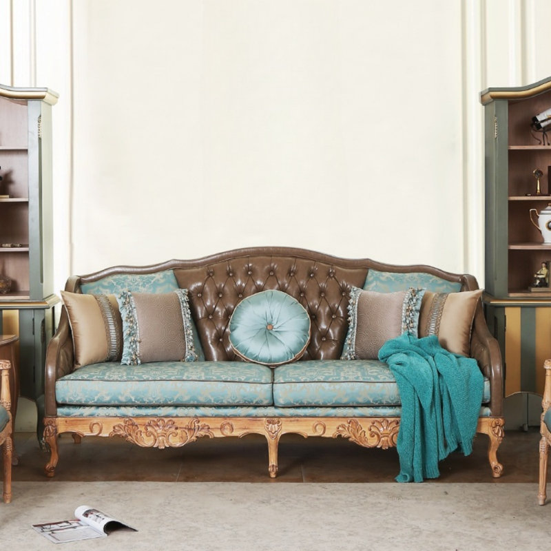 Retro Creative Solid Wood Sofa