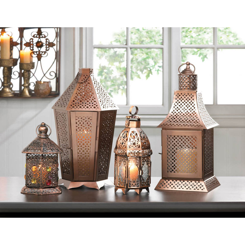 LABYRINTH PEWTER LANTERN