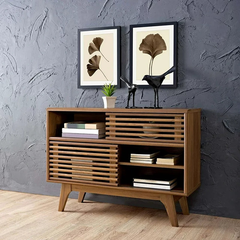Render Two-Tier Display Stand, Walnut