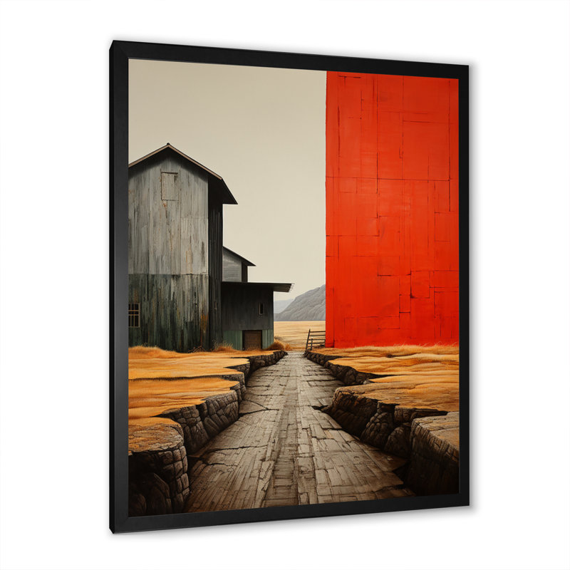 «Epione Landscape Granges», H 40 po x l 30 po x P 1,5 po, Cadre photo noir