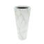 White Faux Marble Floor Vase Planter