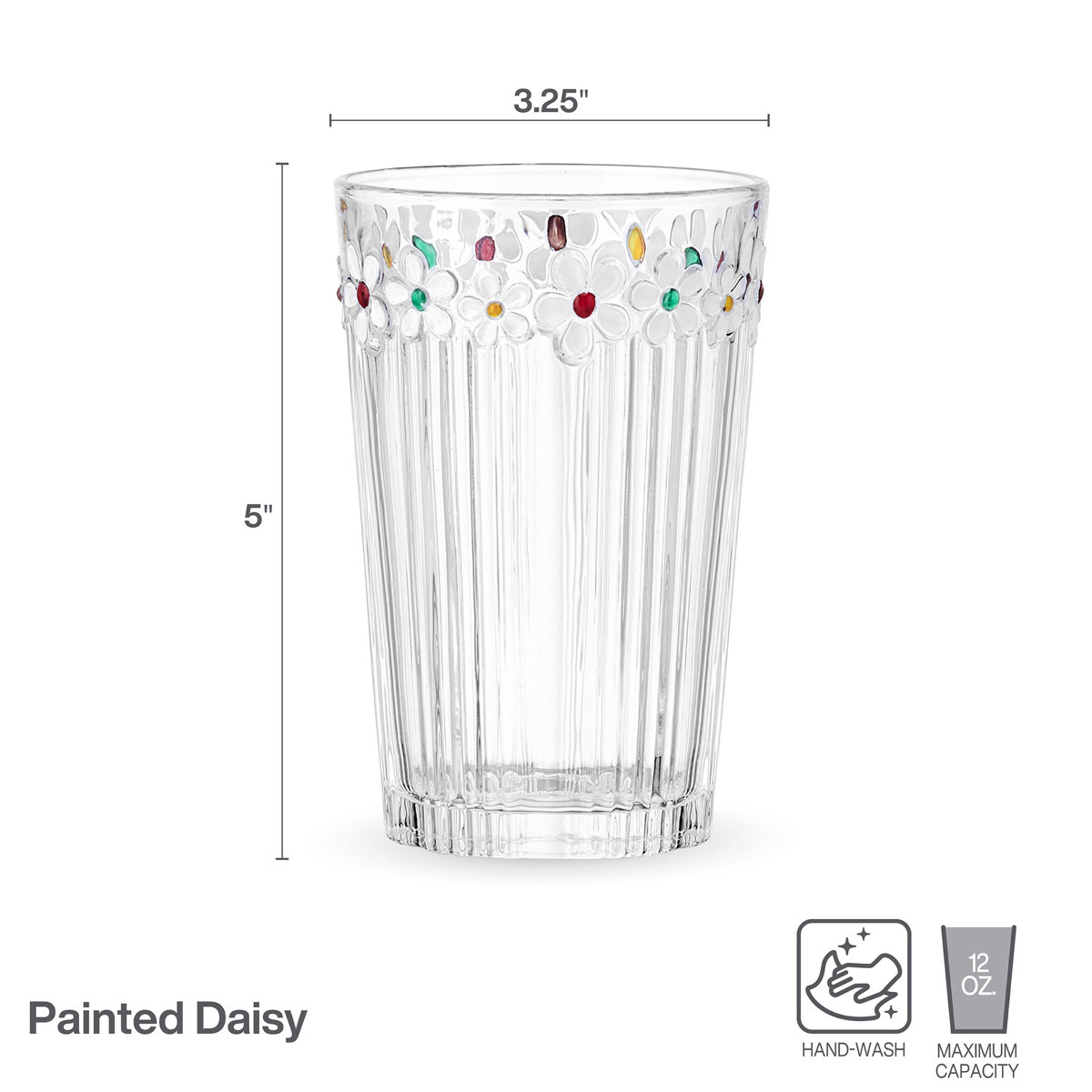 Darbie Angell Painted Daisy Highball Glasses - Thumbnail 5