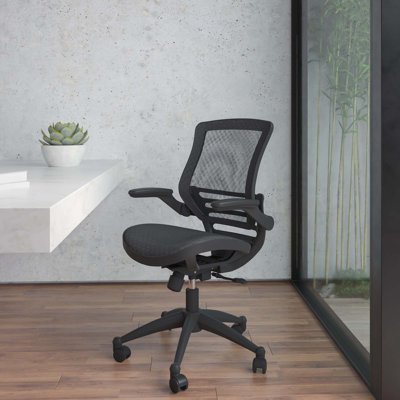 Mid-Back Mesh Executive Office Chair with Flip-Up Arms by Flash Furniture