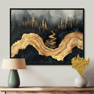 Forest River Of Black Onyx Crystal I - Forest Wall Art