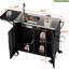 Table de barbecue extérieure avec évier et surface de travail pliable, îlot de cuisine en métal, roulettes pour chariot roulant, acier inoxydable 304, évier à usages multiples, plateforme verrouillable à 360 roues, armoire