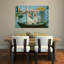 Monet dans son atelier flottant, 1874, estampe d'art mural impressionniste contemporaine-143187344