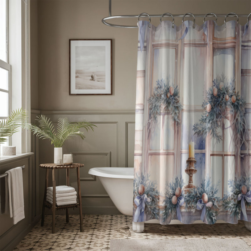 Festive Illumination - Rideau de douche Premium, H 74 po x l 71 po