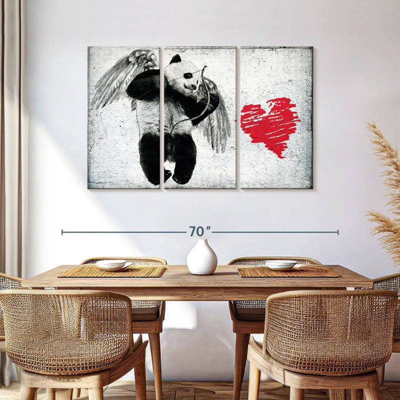Hardie Cupid Panda, 36" H x 57" W