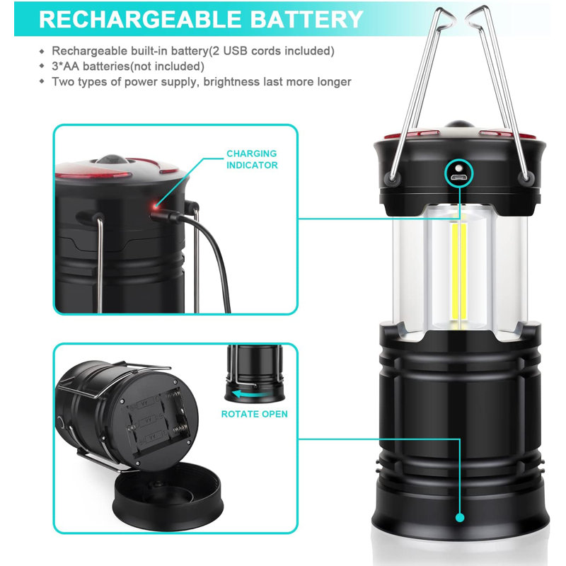 6'' Battery Powered Integrated LED Camping Lantern