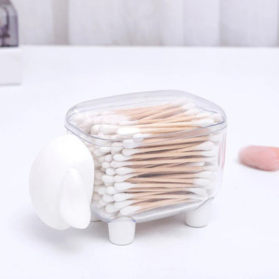 organizer organizer Dispenser Swab Organizer Container With Cover Cute Bathroom Floss Jars With Lids Vanity Storage Organizer