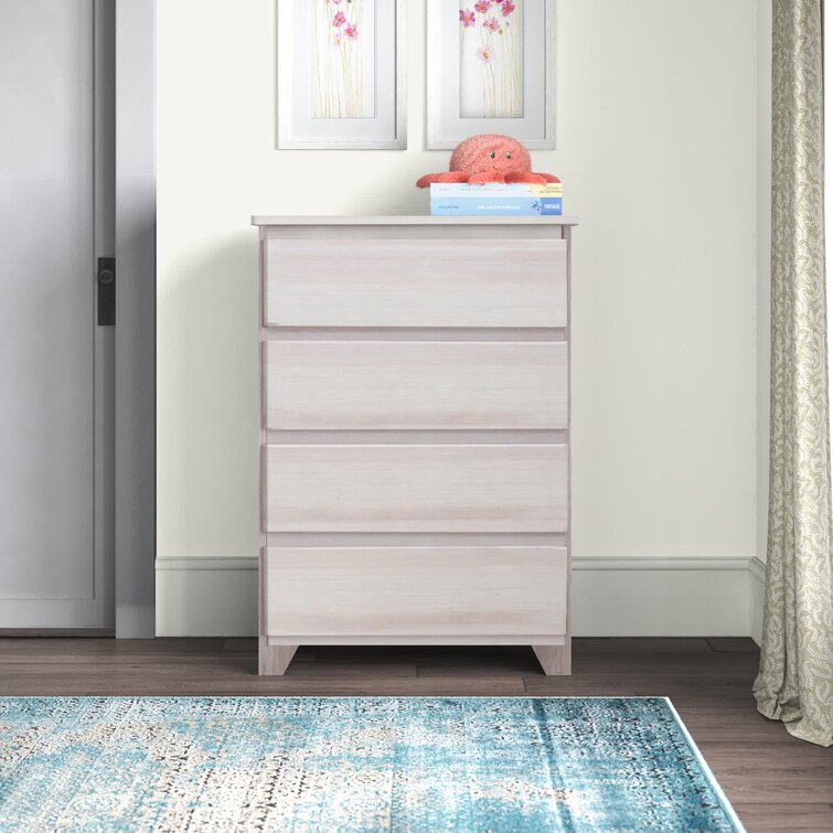 Amanda 4 Drawer Chest, White Wash