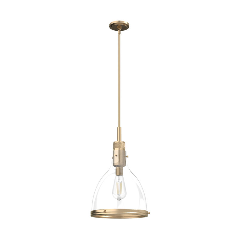 Van Nuys 1 Light Bell Pendant, Alturas Gold, 21" H x 13" W x 13" D