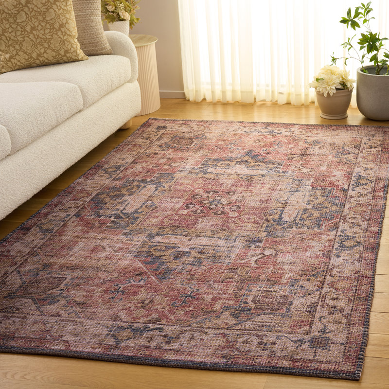 Saffron Hand Woven Jute/Sisal; Chenille; Cotton Vintage Look Indoor Rug, Rectangle 4' x 6'