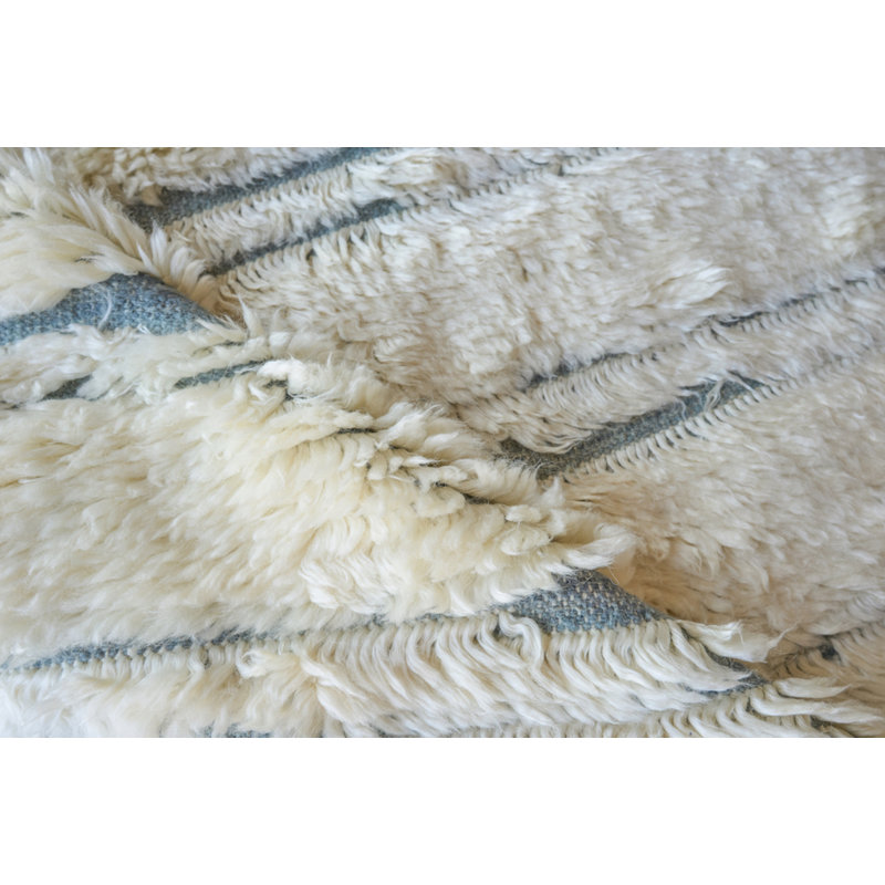 Moroccan Wool Striped Area Rug, Rectangle 2' x 3'