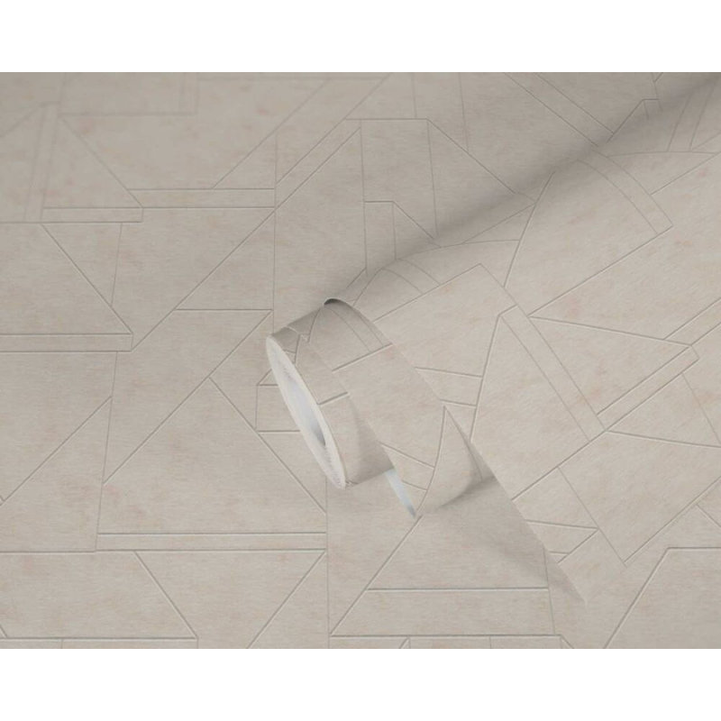 Kurtzman Geometric Double Roll, Cream/White