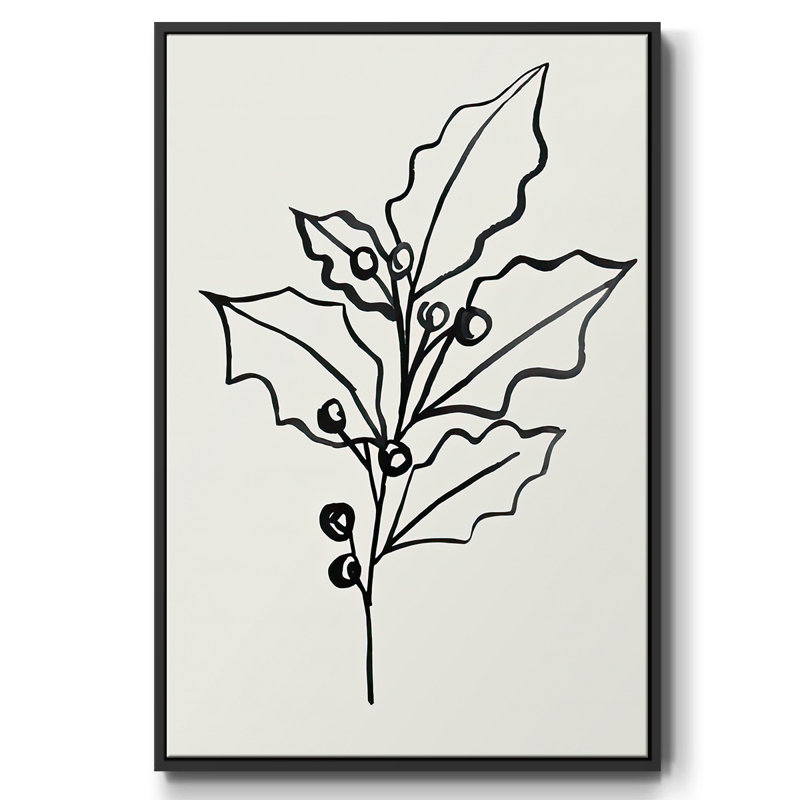 Toile tendue avec châssis Evergreen Ink II, Noir, H 37 po x l 25 po x P 1,5 po