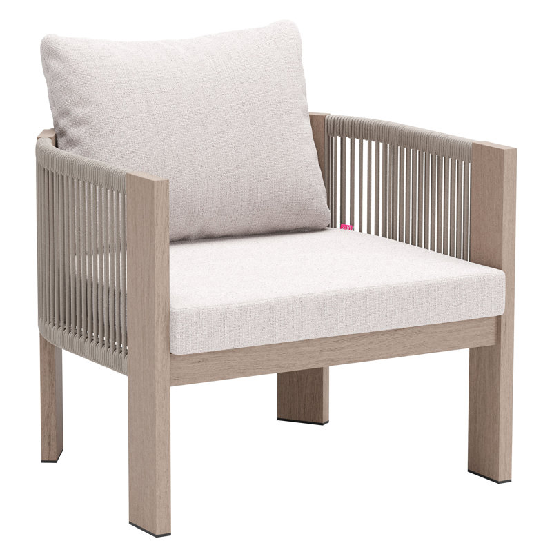 Chaise de patio avec coussins Leota