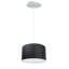 Abat-jour tambour en lin blanc avec diffuseur l 16 po avec cordon noir-140943305-155984679-156005483