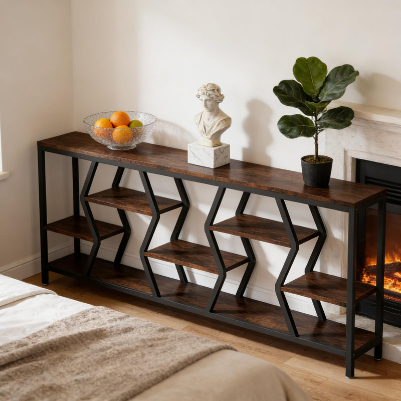 Table de canapé durable, console pratique, table de rangement généreuse