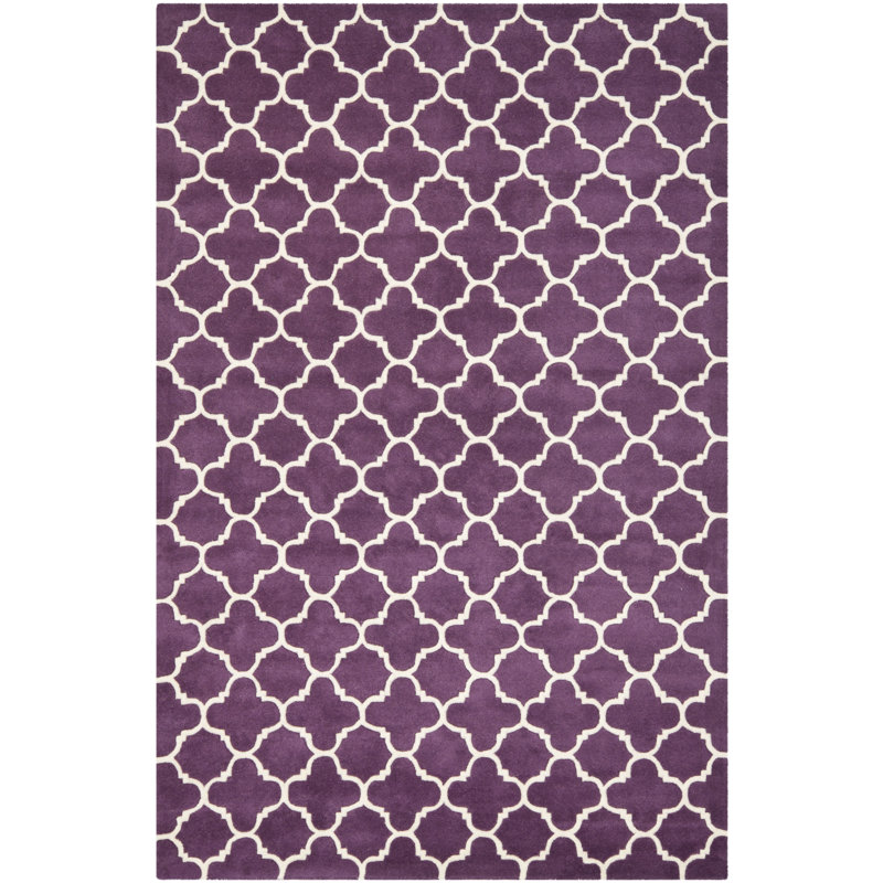 Carolene Hand Tufted Wool Geometric Rug, Rectangle 6' x 9'