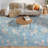 Nourison Botanical Washables 5' x 7' Blue Multicolor Farmhouse Indoor Rug-1439177396-1439136590