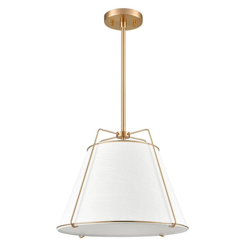 Bertan 15" Chandelier In Brushed Brass, Antique Brass