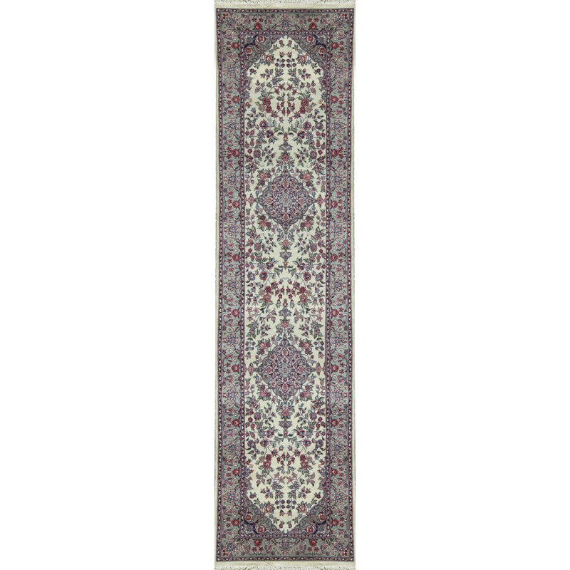 Tapis ivoire noué à la main de haute qualité