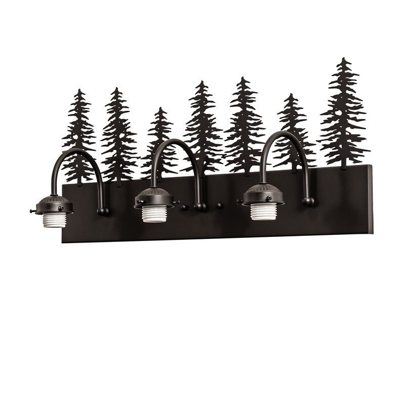 Vanity Light, Oil Rubbed Bronze, 13" H x 24" W x 8" D