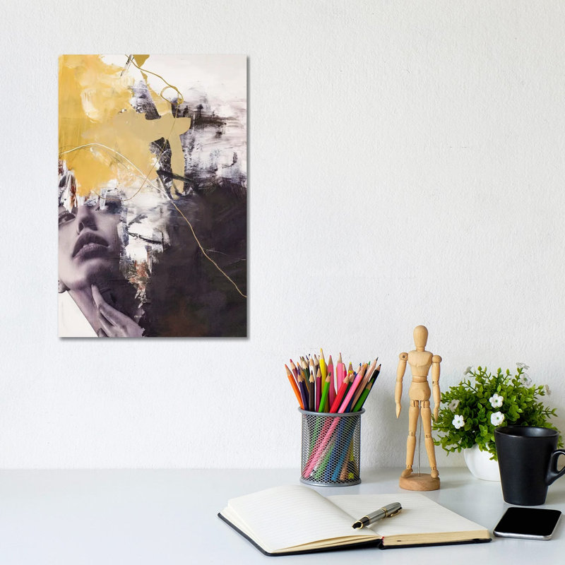 Yellow Era II by Design Fabrikken - Wrapped Canvas Painting, 20.32 cm H x 30.48 cm W