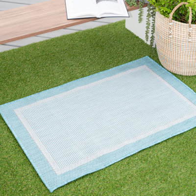 Tapis intérieur / extérieur turquoise Deerfield