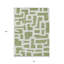 Tapis intérieur lavable abstrait vert et ivoire 8 pi x 10 pi