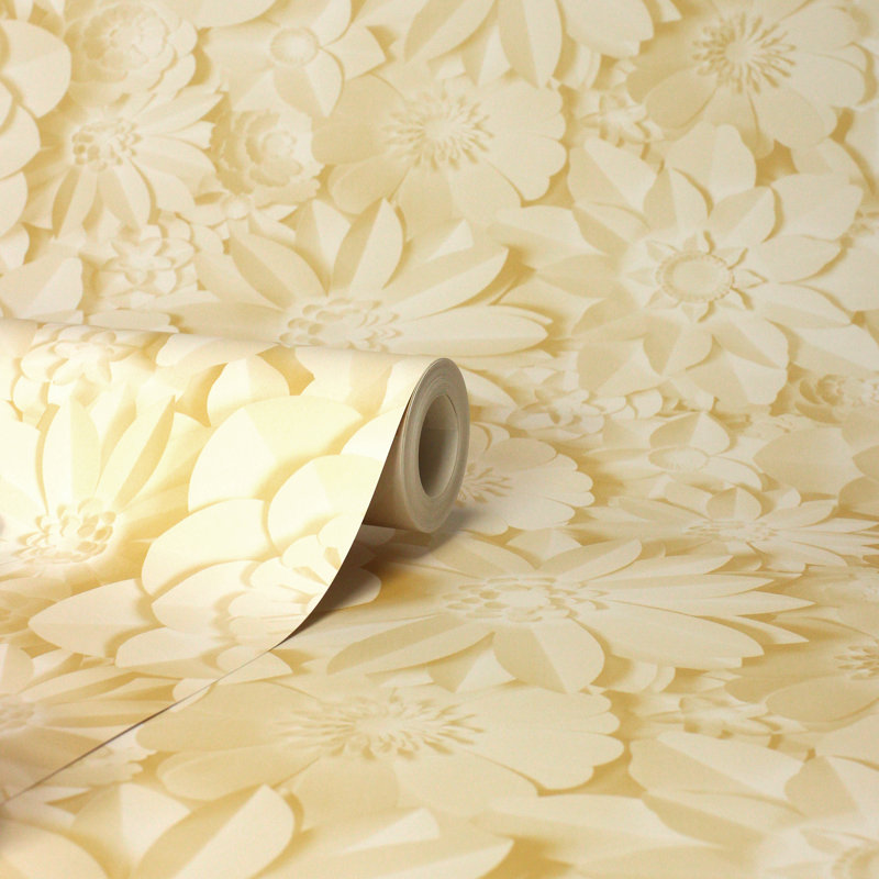 Dacre Floral Wallpaper, Yellow