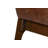 Cue Ottoman Leather Tan Dark Walnut