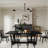 Rectangular MDF Dining Table Mid Century Modern