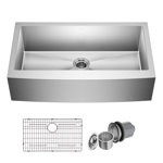 KRAUS Standart Pro Apron Front Farmhouse 16 Gauge Bowl Stainless Steel Kitchen Sink