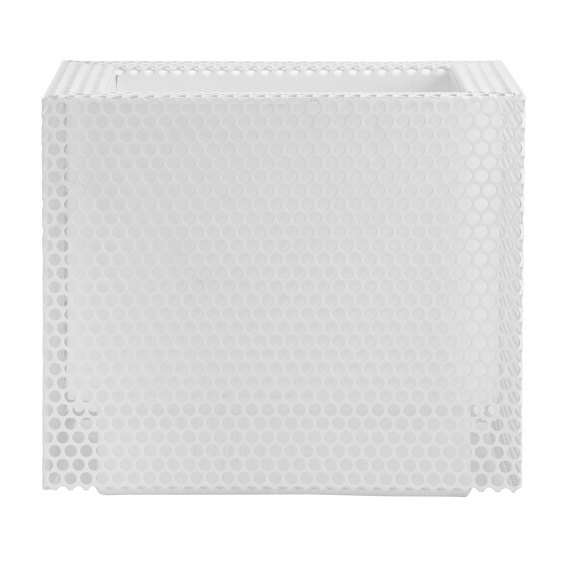 Metal Planter Box, White, 35cm H x 38cm W x 38cm D